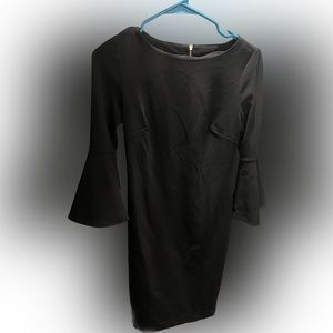 Calvin Kline black dress with bell sleeves, size 2